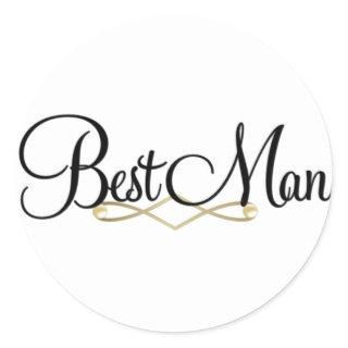 Best Man Classic Round Sticker