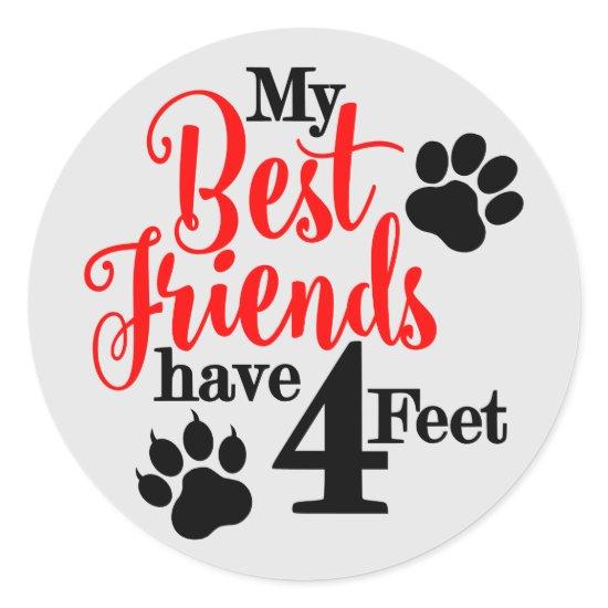 Best Pet Friend Classic Round Sticker