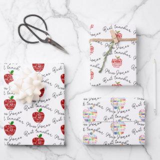 best teacher word art red apple big heart  sheets