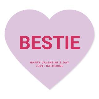 Bestie cute fun Valentine's Day conversation Heart Sticker