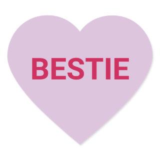 Bestie fun cute Valentine's Day conversation Heart Sticker
