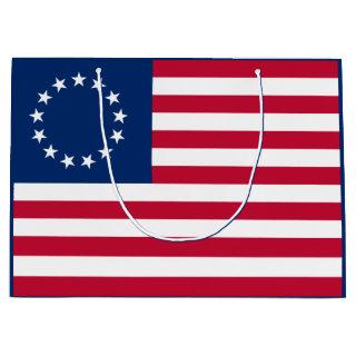 Betsy Ross American Circle Flag Flag 13 Stars Large Gift Bag