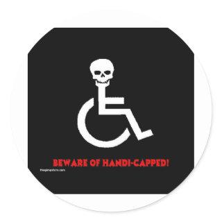 Beware Classic Round Sticker
