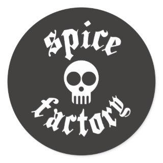 beware of the spice classic round sticker