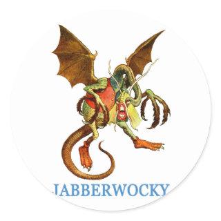 BEWARE THE DREADED JABBERWOCKY CLASSIC ROUND STICKER