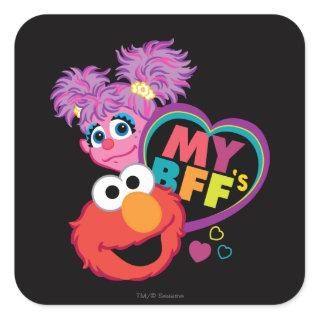 BFF Abby and Elmo Square Sticker
