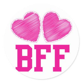 BFF Best friends forever !!! awesome! Classic Round Sticker