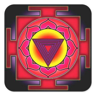 Bhairavi Yantra Square Sticker
