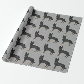 Bi-Black German Shepherd Cartoon Dog Pattern Gray