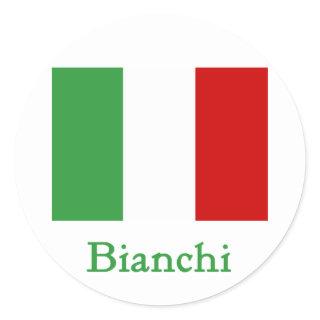 Bianchi Italian Flag Classic Round Sticker