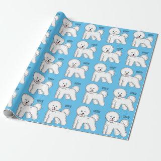 Bichon frise dog cartoon illustration
