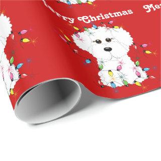 Bichon Frise Lights Christmas