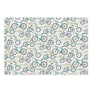 Bicycle Journey Blue and White  Sheets