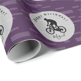 Bicycle Rider Birthday Gift Wrap any color HAMbyWG