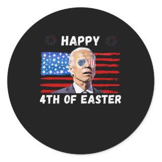 Biden dazed, merry 4th of you know classic round sticker