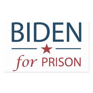 Biden For Prison | Anti Joe Biden | Slogan | Chant Rectangular Sticker