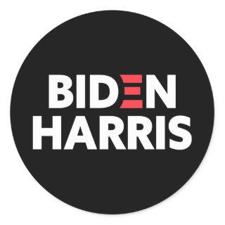 Biden / Harris Election Campaign Black and White Classic Round Sticker