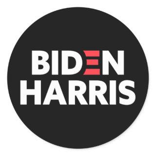 Biden / Harris Election Campaign Black and White Classic Round Sticker