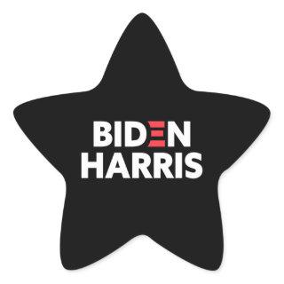 Biden / Harris Election Campaign Black and White Star Sticker
