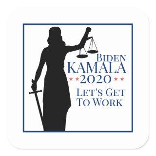 Biden Harris President Get to Work 2020 Election Square Sticker