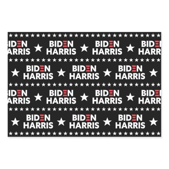 Biden / Harris Stars Pattern Black and White  Sheets