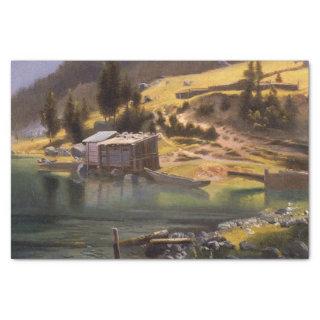 Bierstadt - Fishing and Hunting Camp,  Tissue Paper