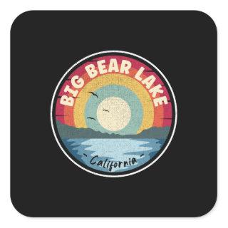 Big Bear Lake California Colorful Scene Square Sticker