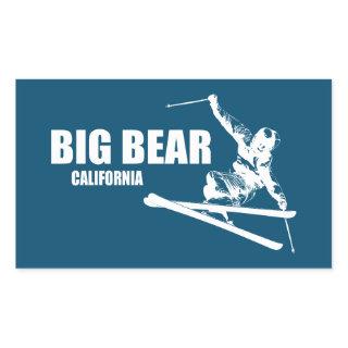 Big Bear Mountain Resort California Skier Rectangular Sticker
