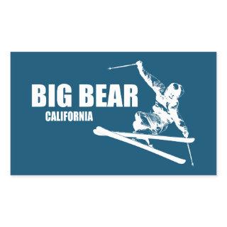 Big Bear Mountain Resort California Skier Rectangular Sticker