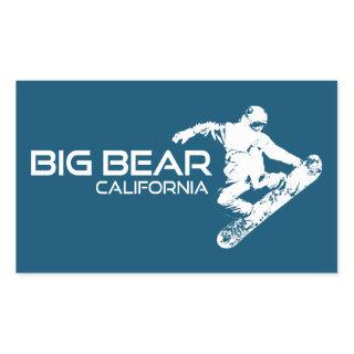 Big Bear Mountain Resort California Snowboarder Rectangular Sticker