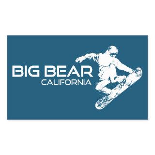 Big Bear Mountain Resort California Snowboarder Rectangular Sticker