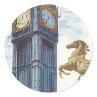 Big Ben Clock Tower at the Palace of Westminster Classic Round Sticker