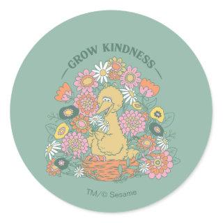 Big Bird | Grow Kindness Floral Graphic Classic Round Sticker