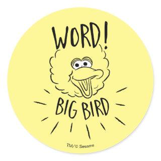 Big Bird Skate Logo - Word! Big Bird Classic Round Sticker