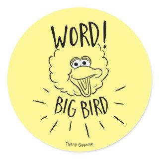 Big Bird Skate Logo - Word! Big Bird Classic Round Sticker