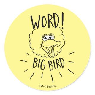 Big Bird Skate Logo - Word! Big Bird Classic Round Sticker