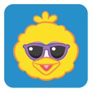 Big Bird Smiling Face with Sunglasses Square Sticker