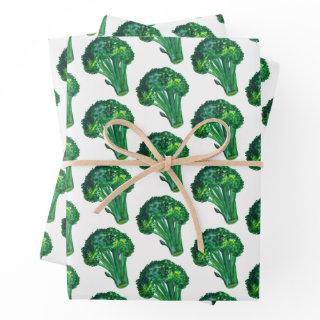 Big Broccoli Watercolor Pattern Gift  Sheets