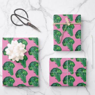 Big Broccoli Watercolor Pattern Gift  Sheets