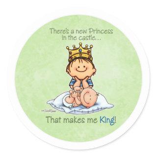 Big Brother - King of Princess Classic Round Sticker