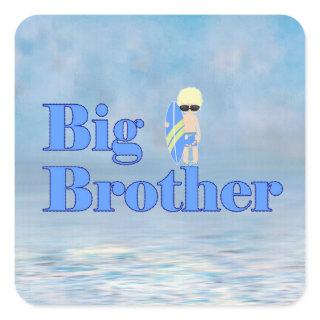 Big Brother Surfer Boy Sibling      Rectangular St Square Sticker
