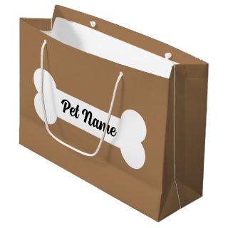 Big dog bone custom gift bag for new pet owner