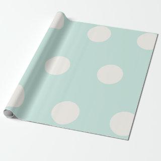 Big Fat Vanilla Polka Dots Pattern On Mint Wedding