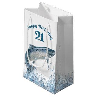Big Fish In Water 21st Birthday Small Gift Bag