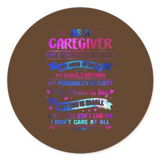 Big Heart Direct Support Person Caregiver Life Classic Round Sticker