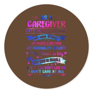 Big Heart Direct Support Person Caregiver Life Classic Round Sticker