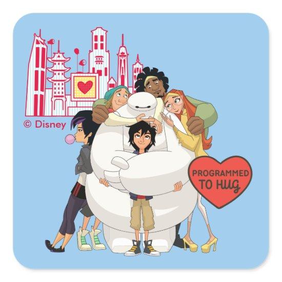 Big Hero 6 | Programmed to Hug Valentine Square Sticker