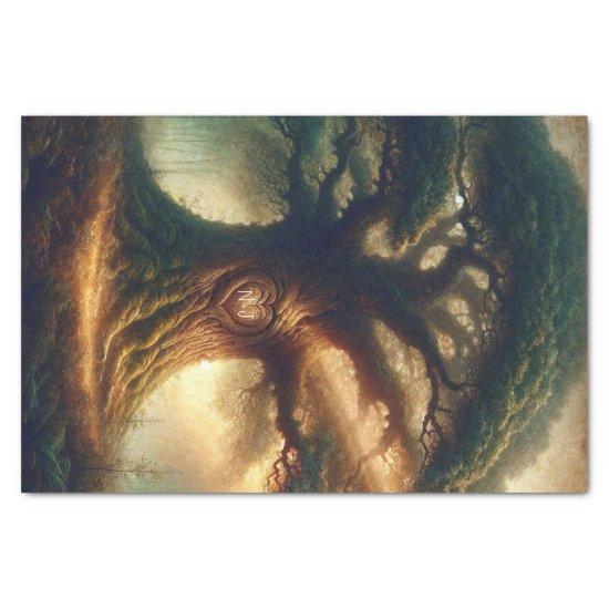 Big Old Oak Tree Enchanted Rustic Forest Wedding Tissue Paper