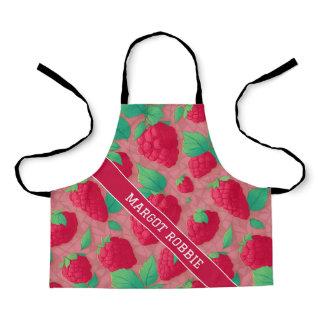 Big Raspberry Geometric Colorful Pattern Apron