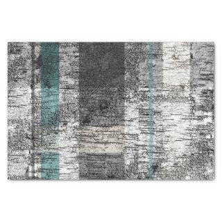 Big Rustic Plaid Birch Bark Print Tissue Paper